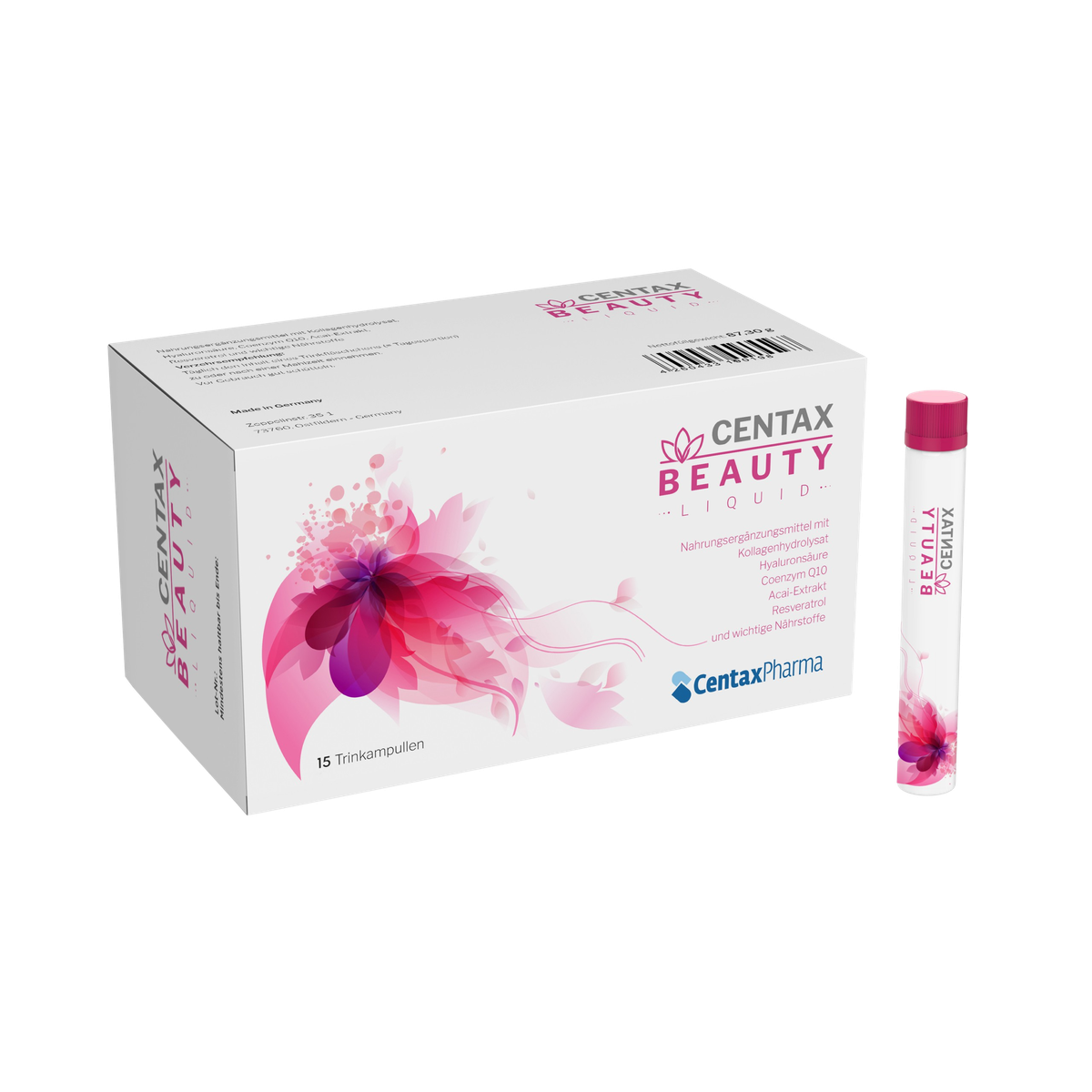 Centax Beauty Liquid box with drinking bottle, 15 &times; 25 ml